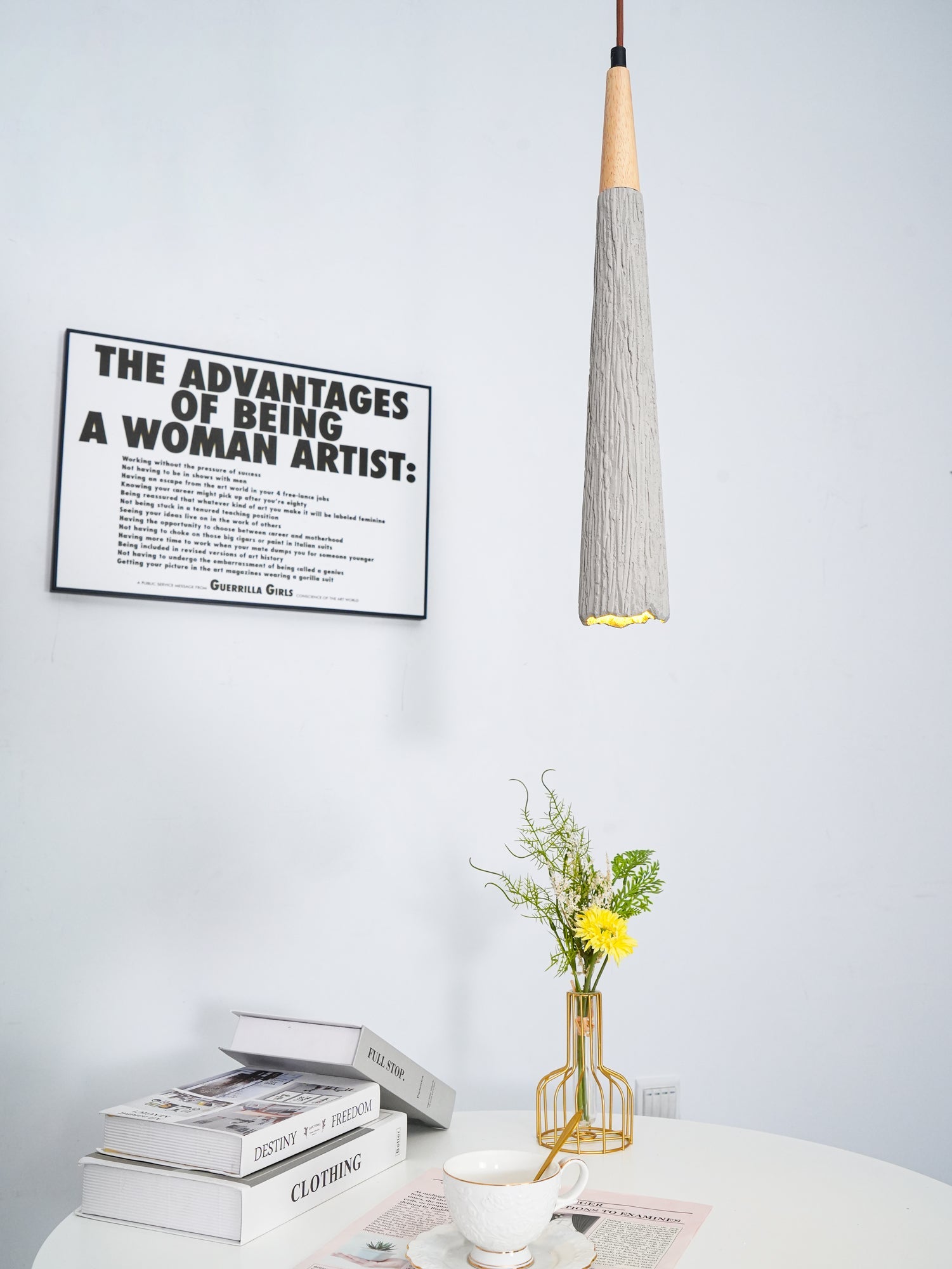 Concrete Pleated Pendant Lamp - Blowlighting
