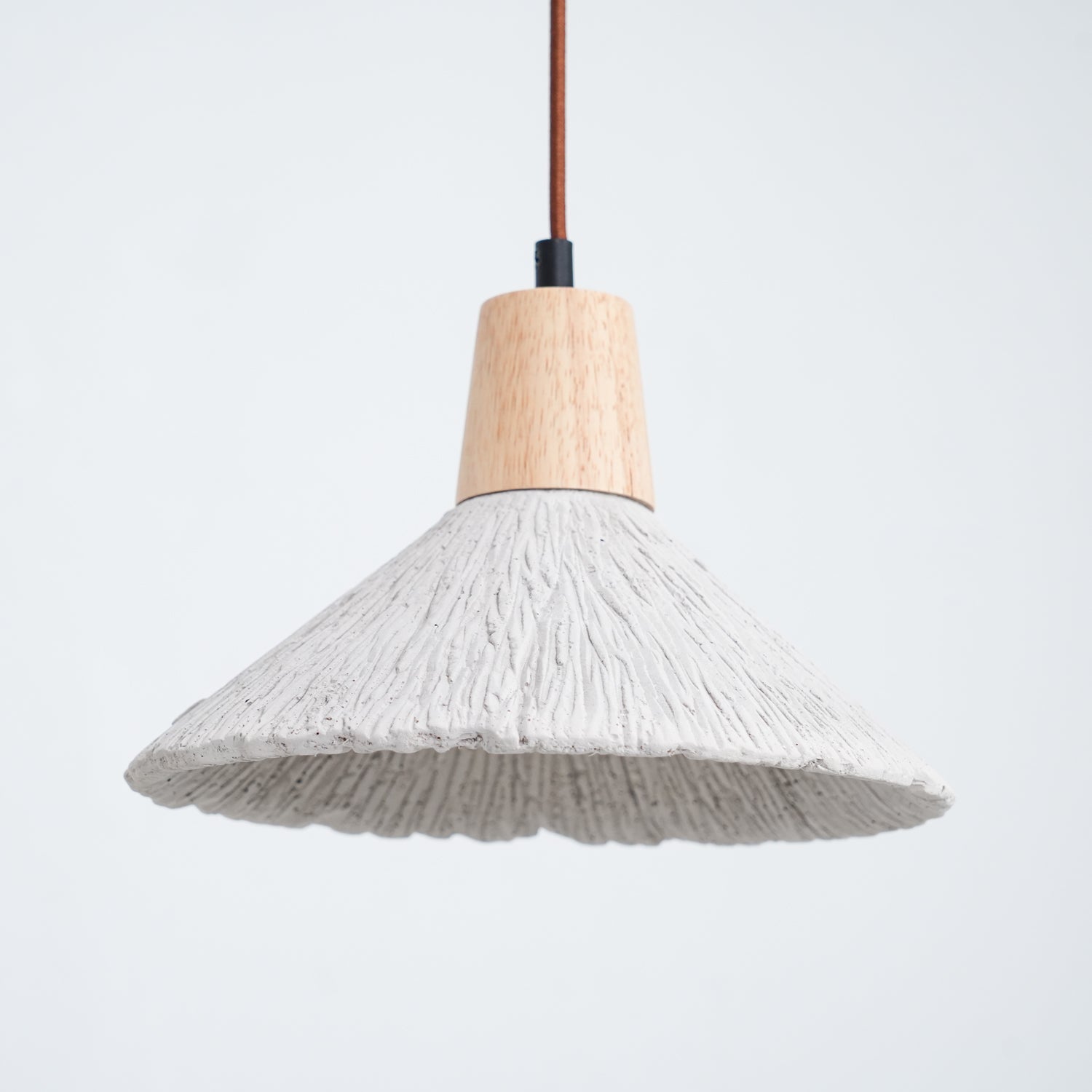 Concrete Pleated Pendant Lamp - Blowlighting