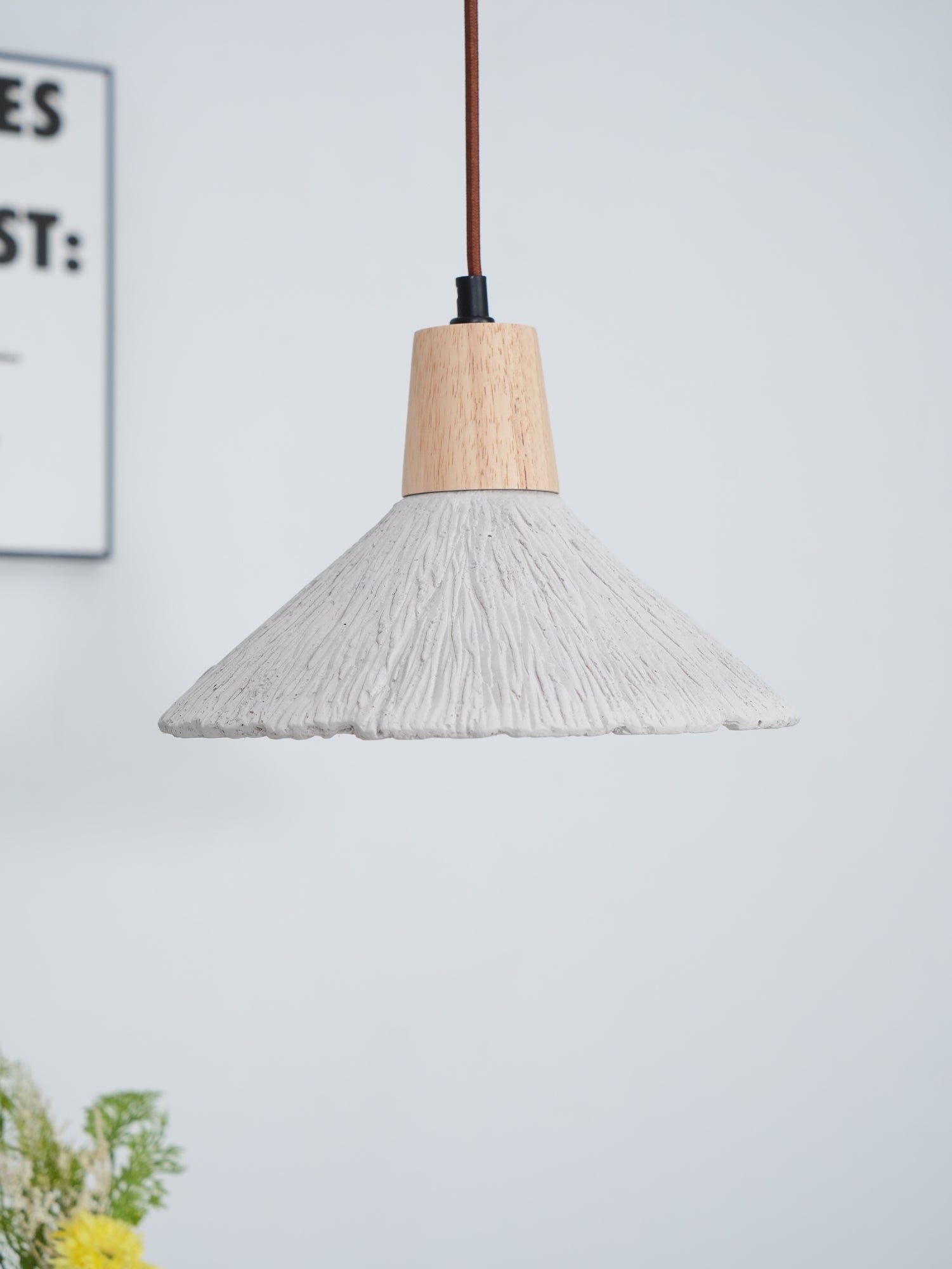Concrete Pleated Pendant Lamp - Blowlighting