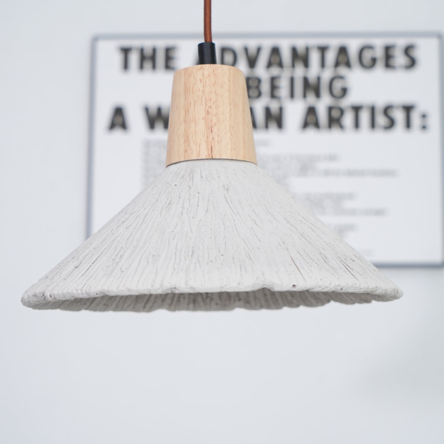 Concrete Pleated Pendant Lamp - Blowlighting