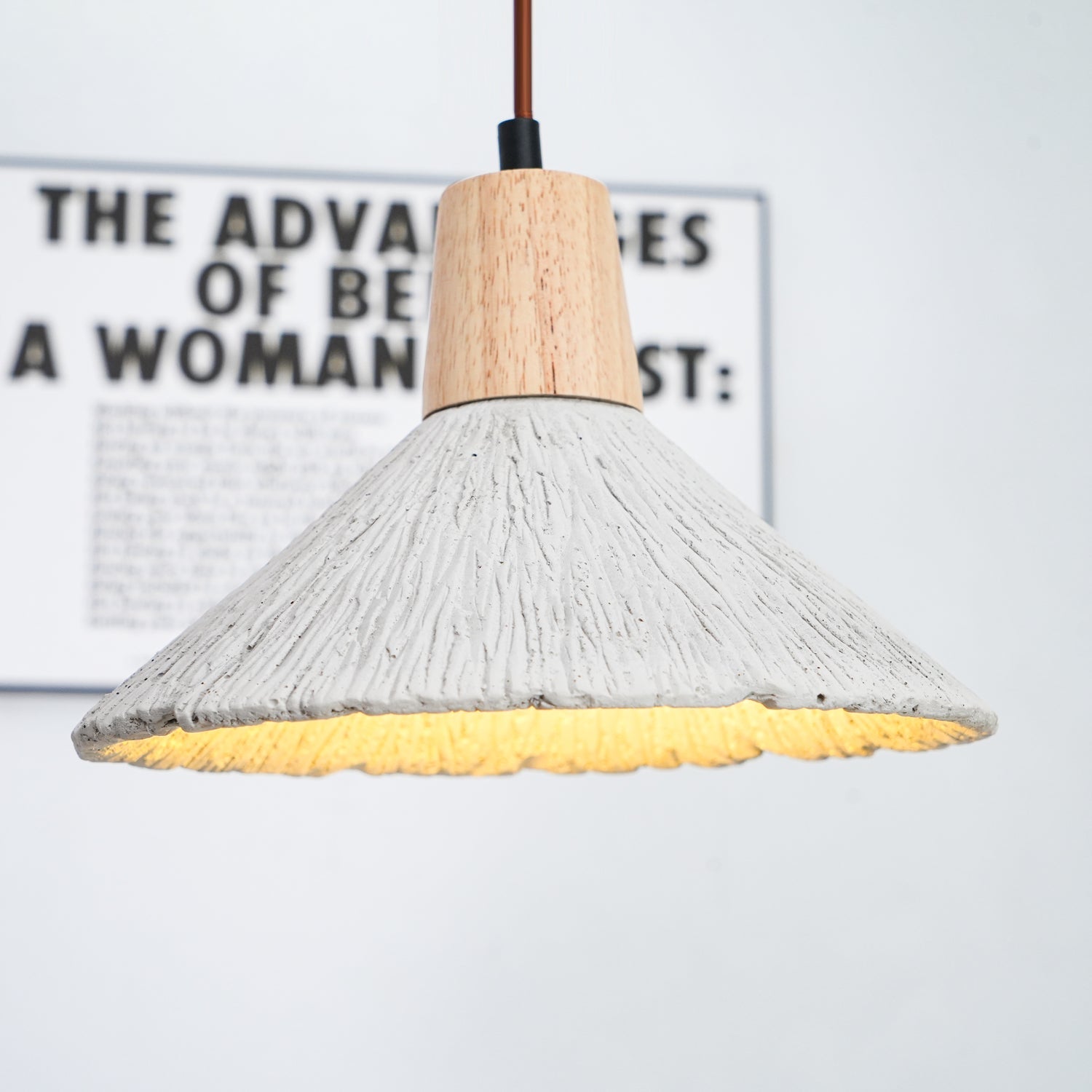 Concrete Pleated Pendant Lamp - Blowlighting