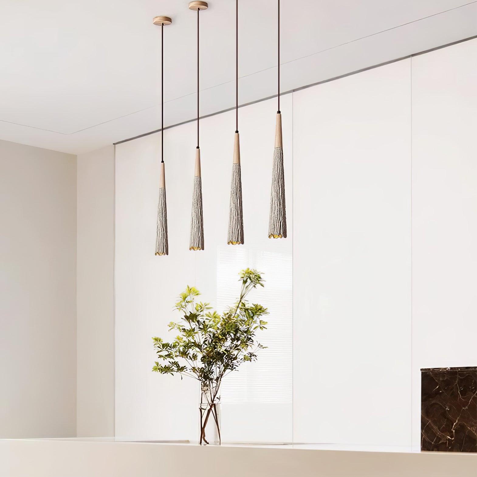 Concrete Pleated Pendant Lamp - Blowlighting
