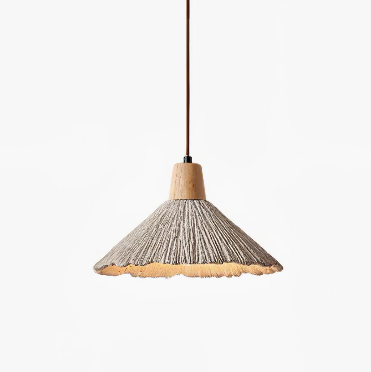 Concrete Pleated Pendant Lamp - Blowlighting
