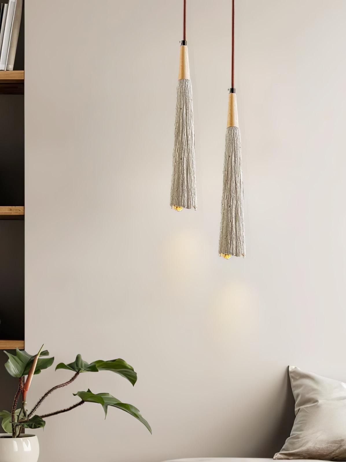 Concrete Pleated Pendant Lamp - Blowlighting