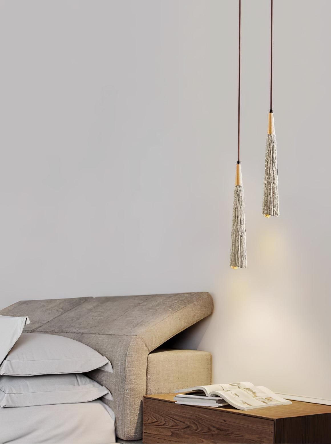 Concrete Pleated Pendant Lamp - Blowlighting