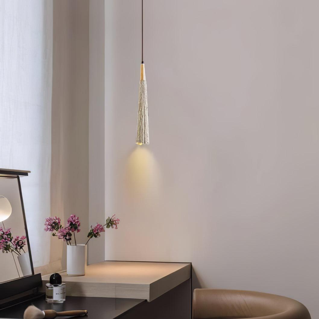 Concrete Pleated Pendant Lamp - Blowlighting