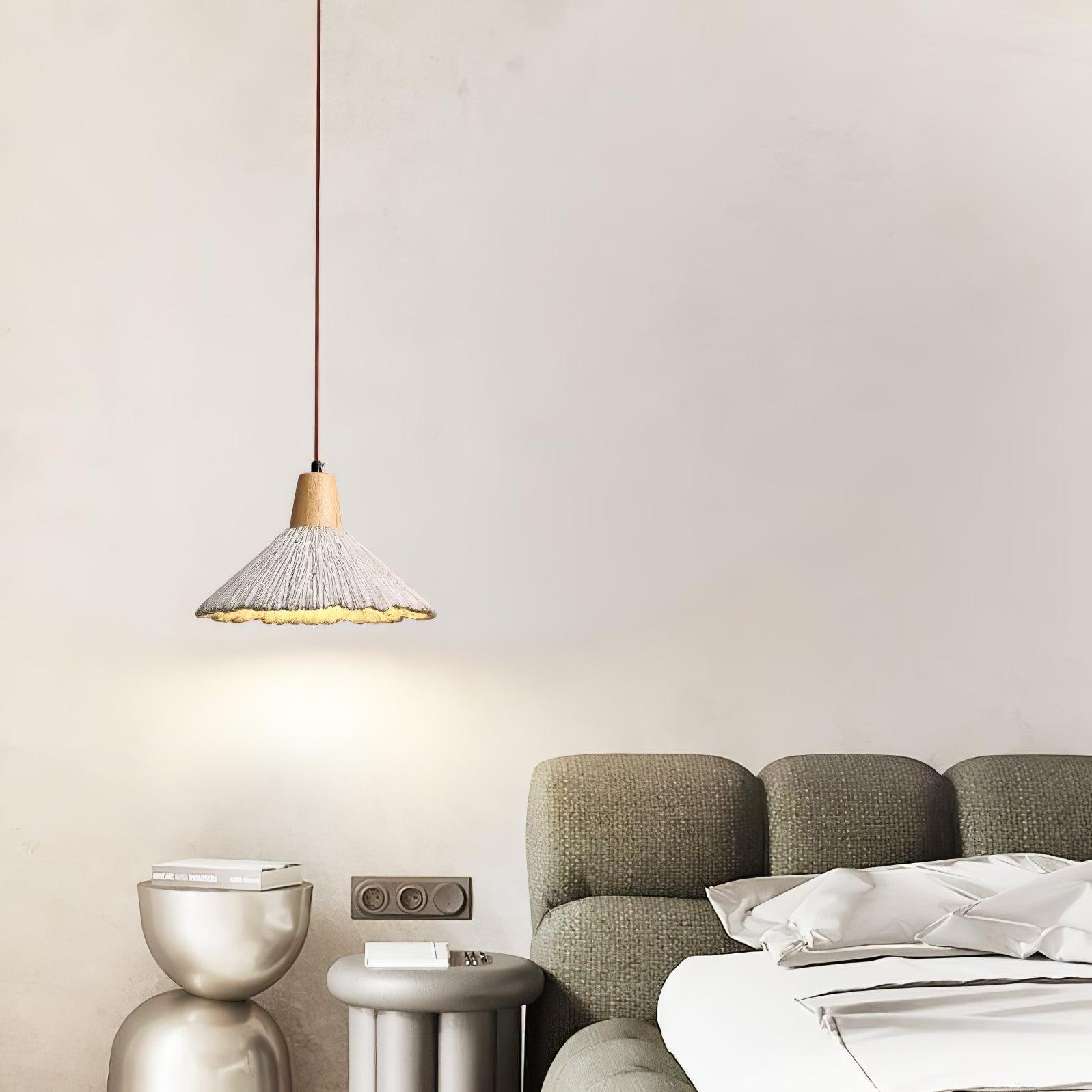 Concrete Pleated Pendant Lamp - Blowlighting