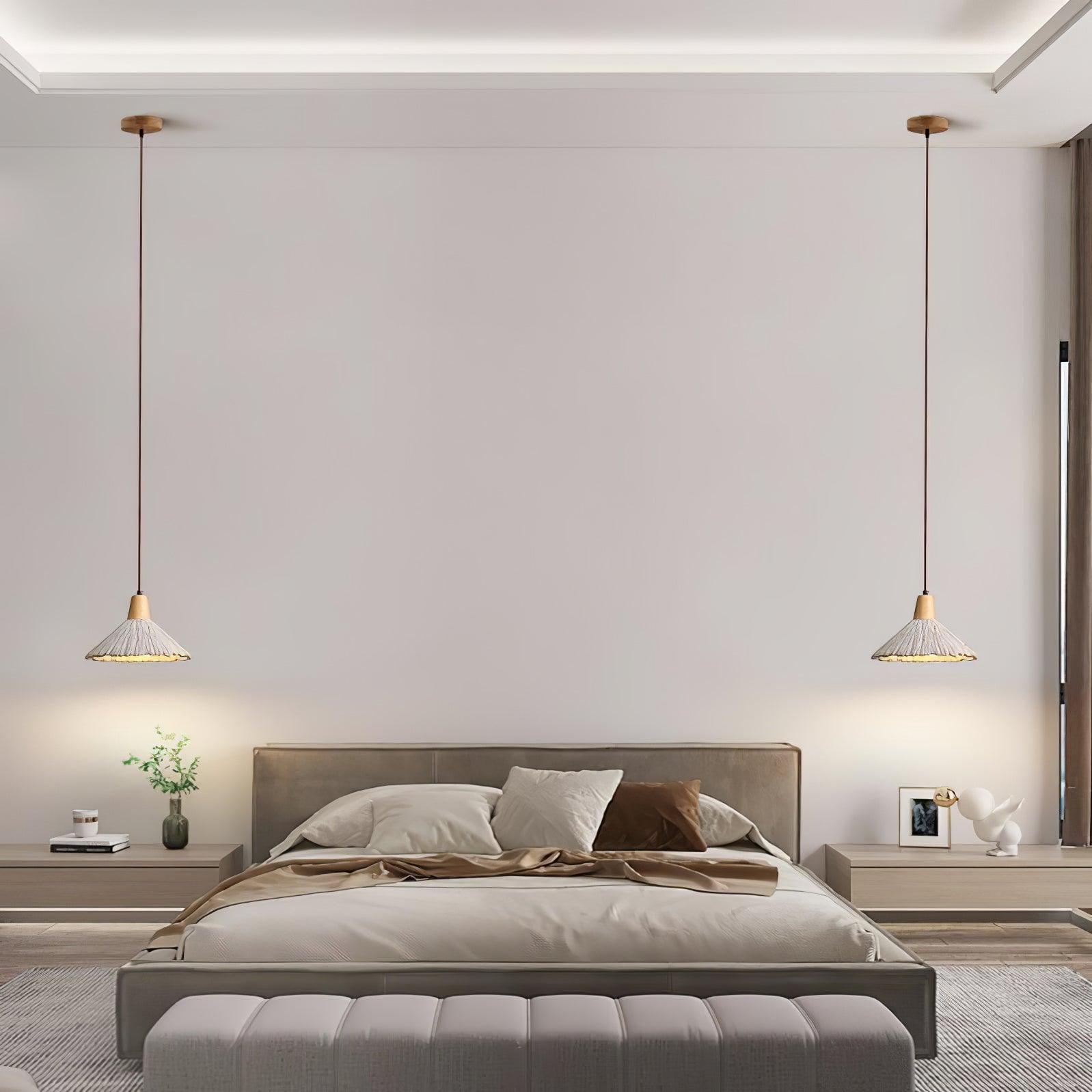 Concrete Pleated Pendant Lamp - Blowlighting