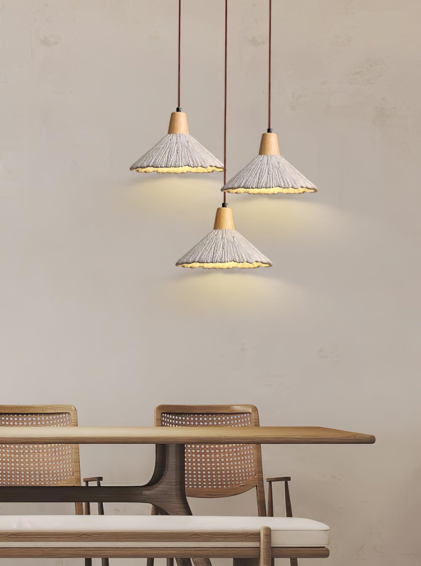 Concrete Pleated Pendant Lamp - Blowlighting