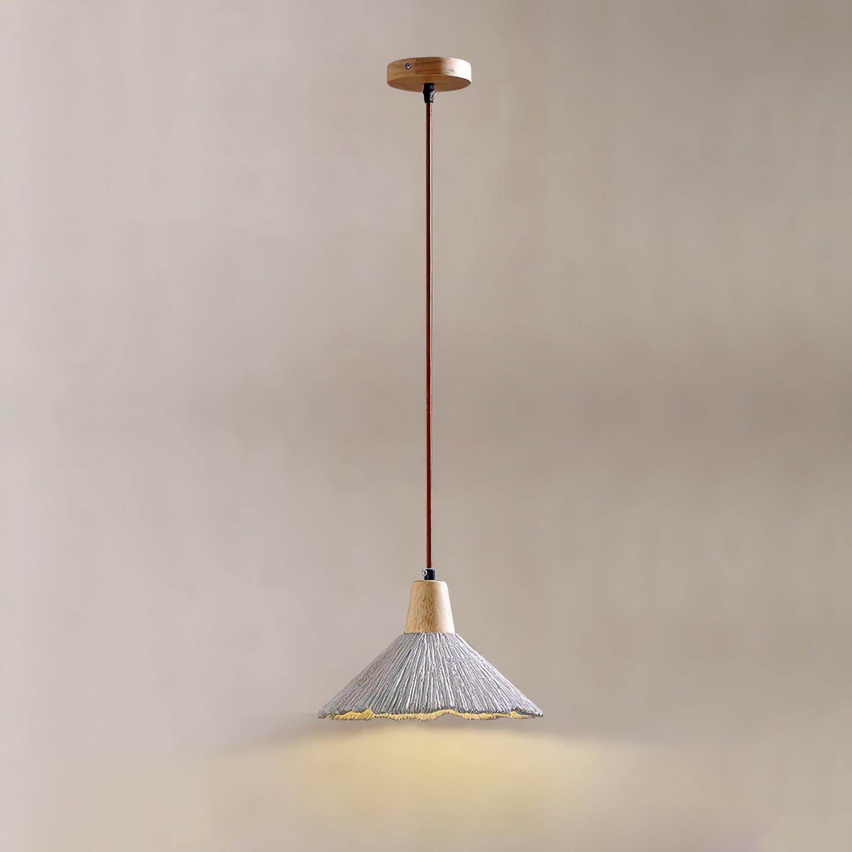 Concrete Pleated Pendant Lamp - Blowlighting