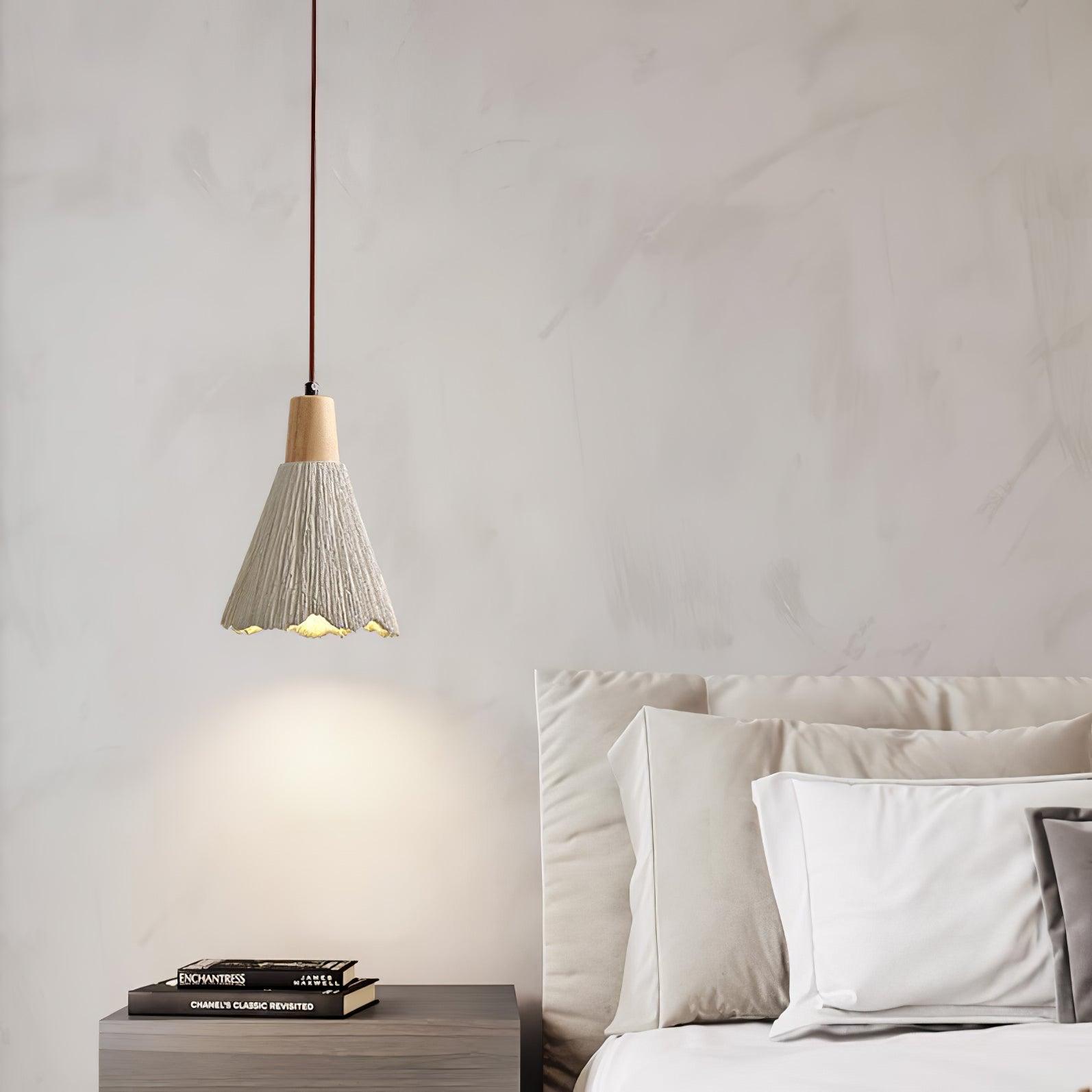Concrete Pleated Pendant Lamp - Blowlighting
