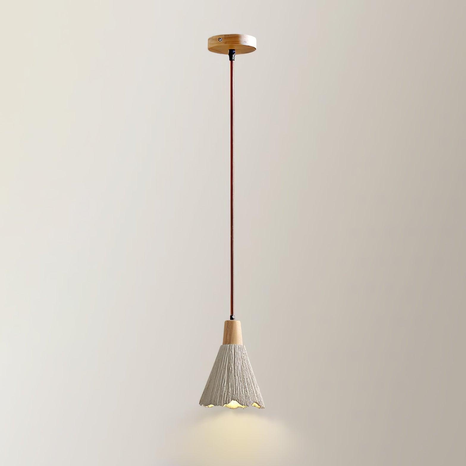Concrete Pleated Pendant Lamp - Blowlighting