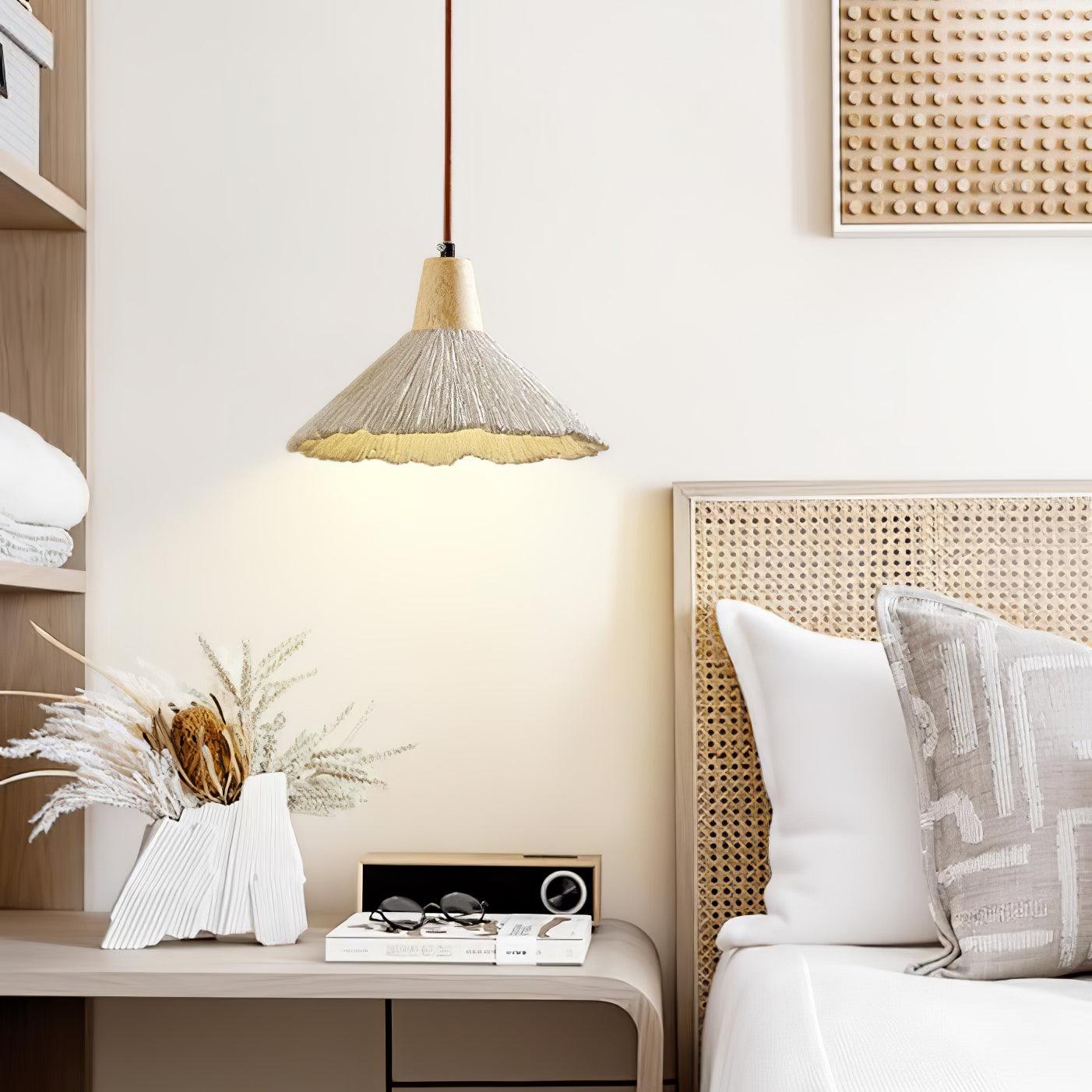 Concrete Pleated Pendant Lamp - Blowlighting