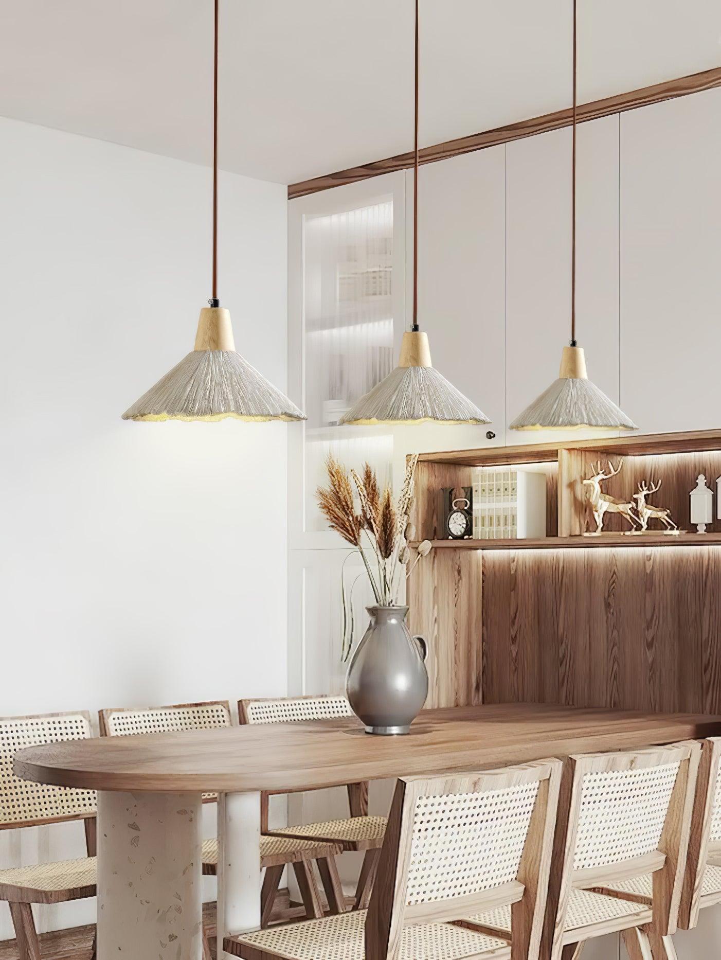 Concrete Pleated Pendant Lamp - Blowlighting