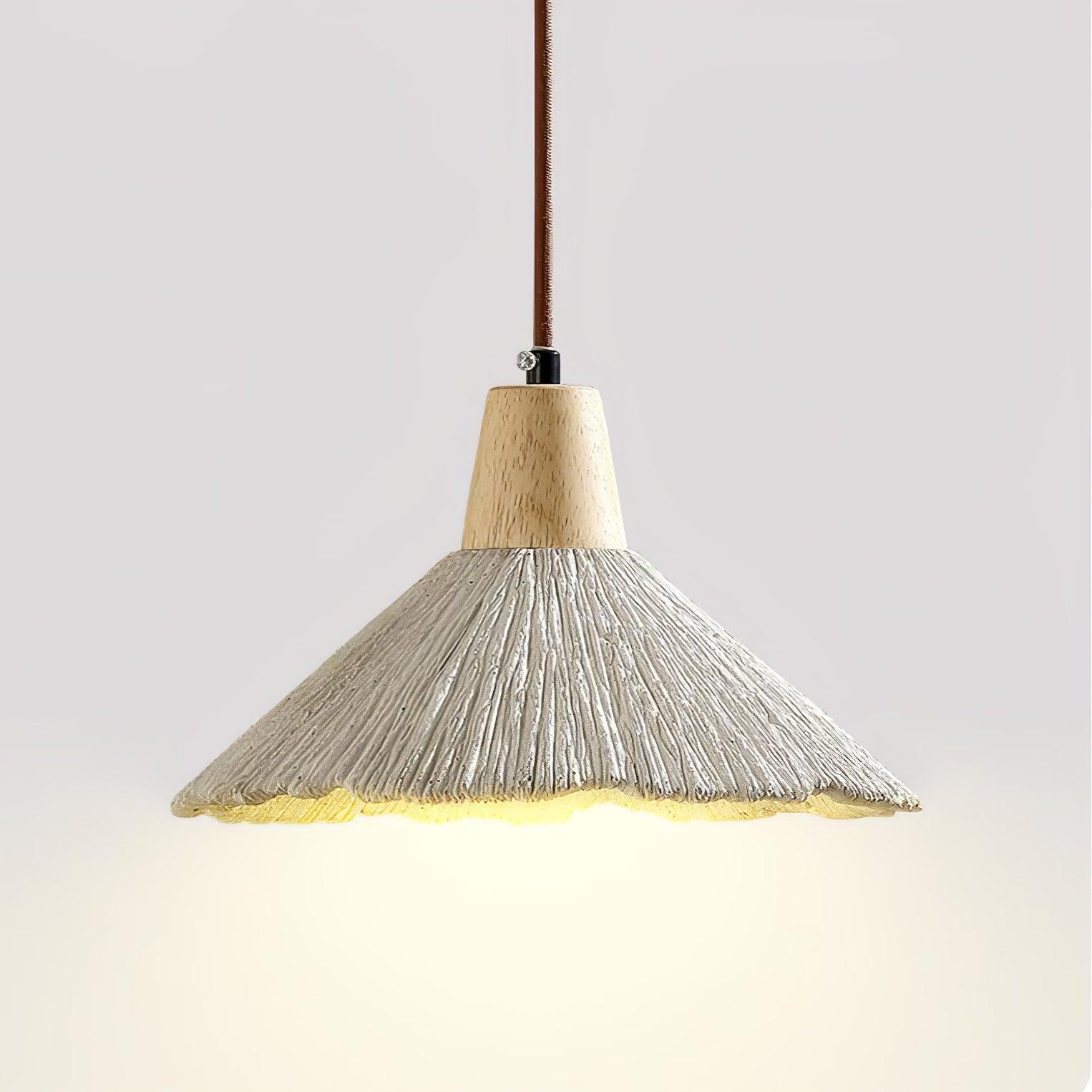 Concrete Pleated Pendant Lamp - Blowlighting