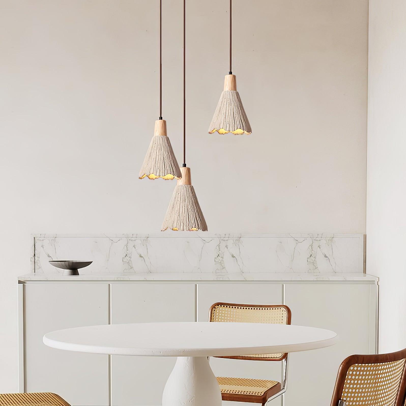 Concrete Pleated Pendant Lamp - Blowlighting