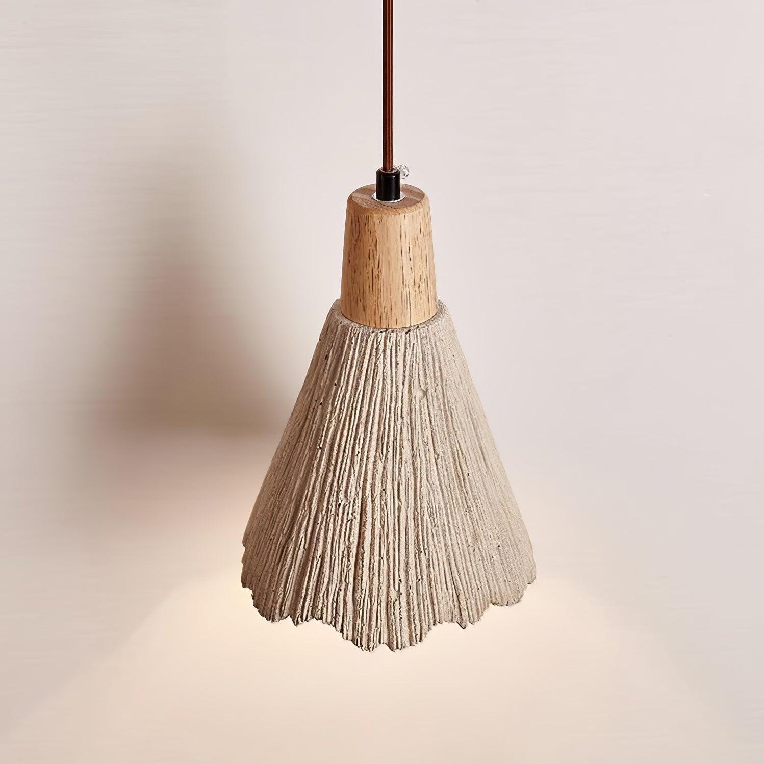 Concrete Pleated Pendant Lamp - Blowlighting