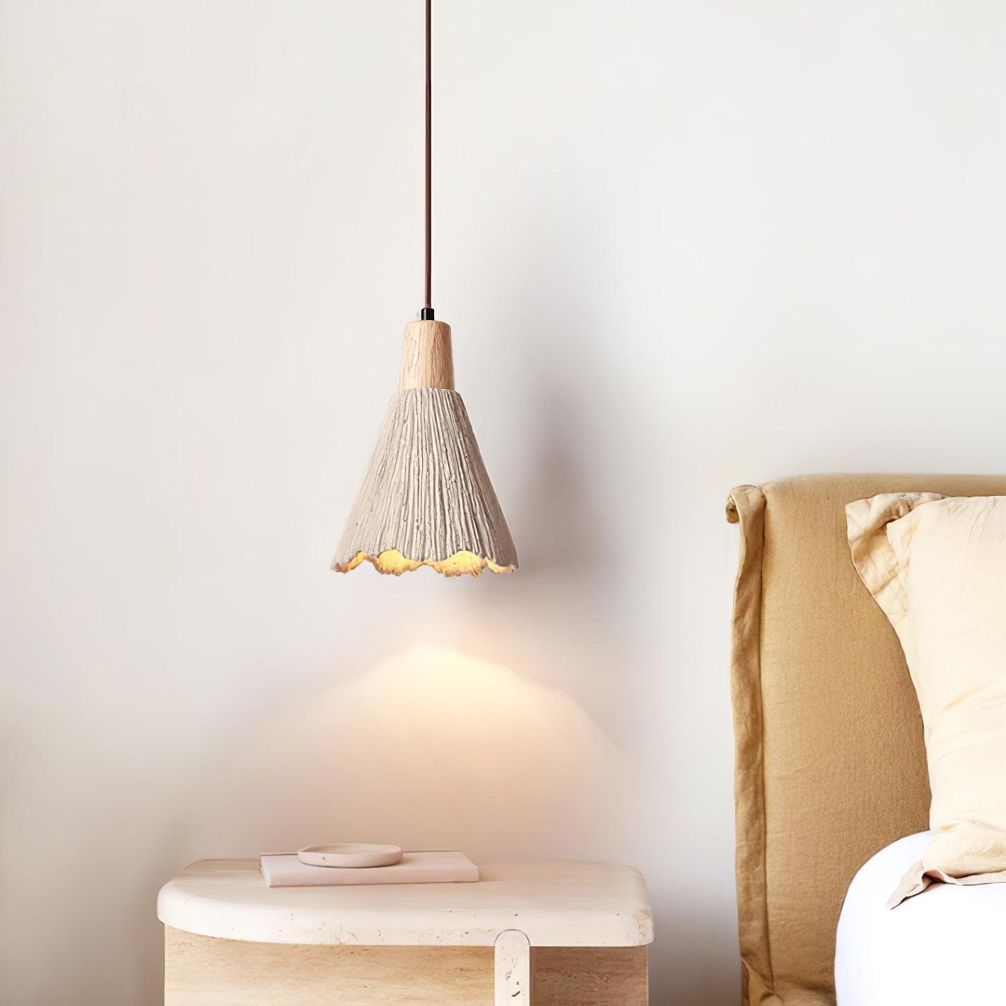 Concrete Pleated Pendant Lamp - Blowlighting