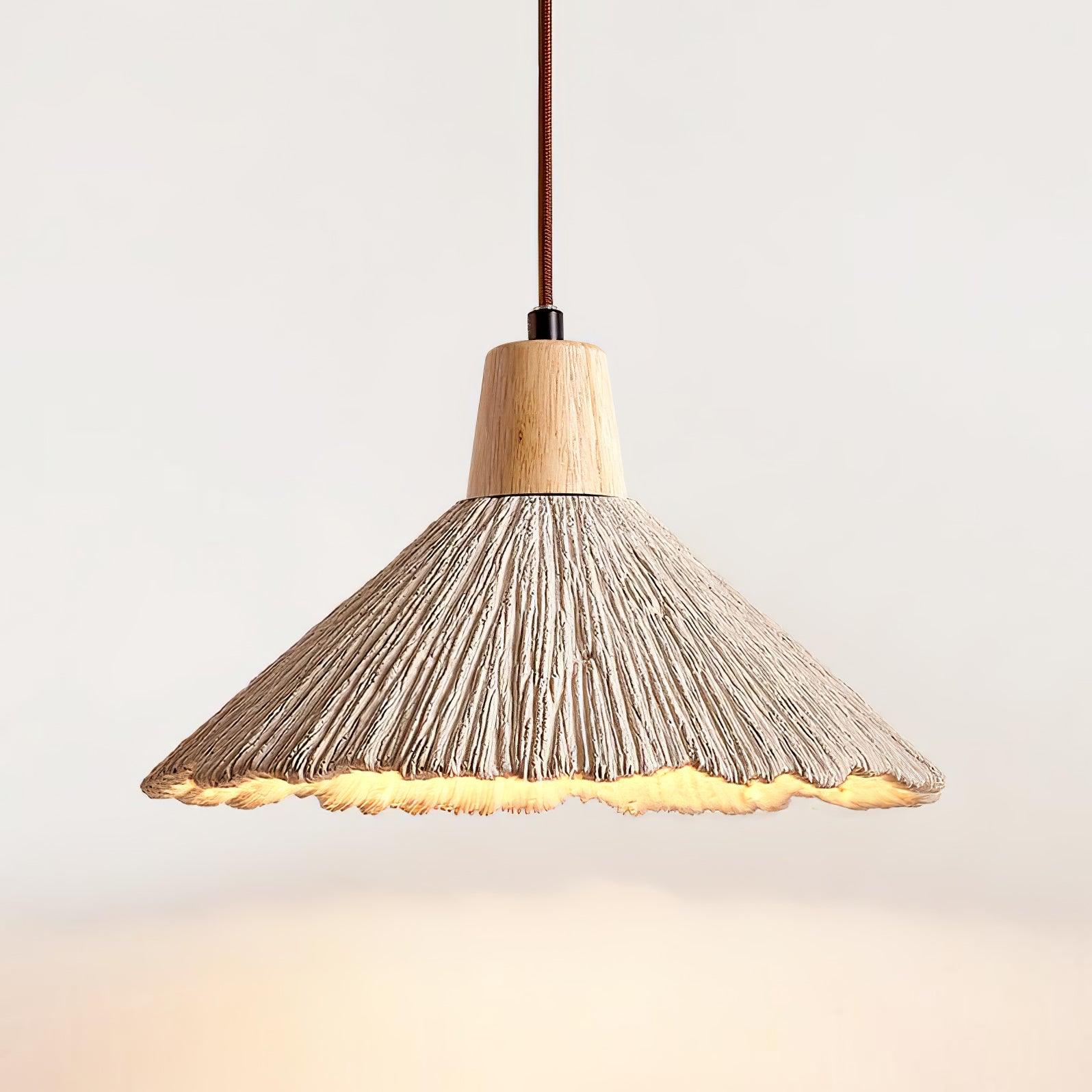 Concrete Pleated Pendant Lamp - Blowlighting