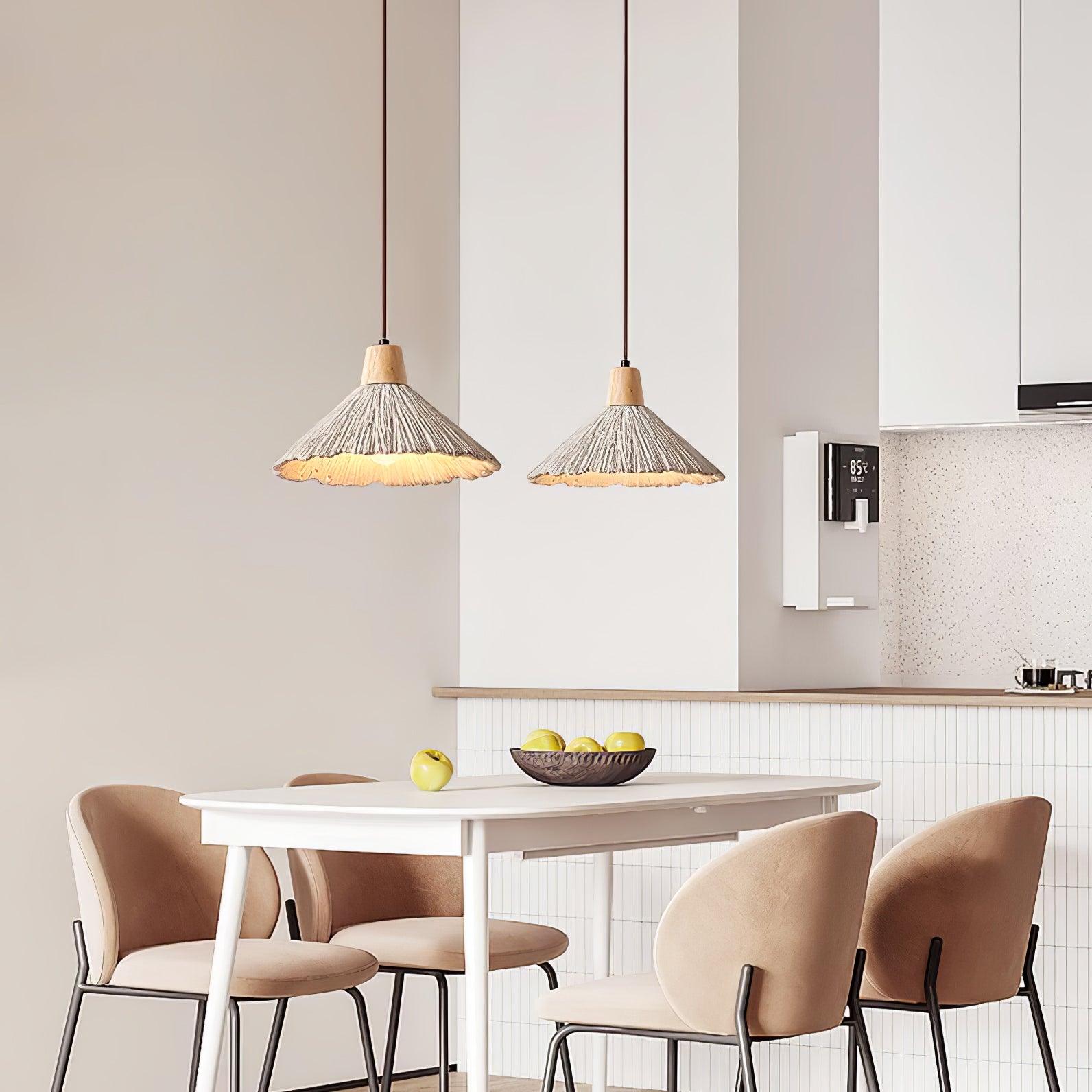 Concrete Pleated Pendant Lamp - Blowlighting