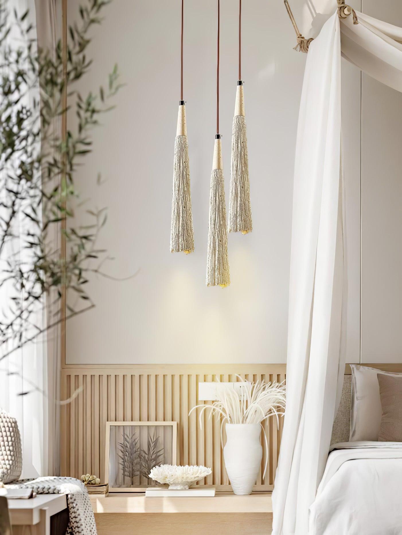 Concrete Pleated Pendant Lamp - Blowlighting