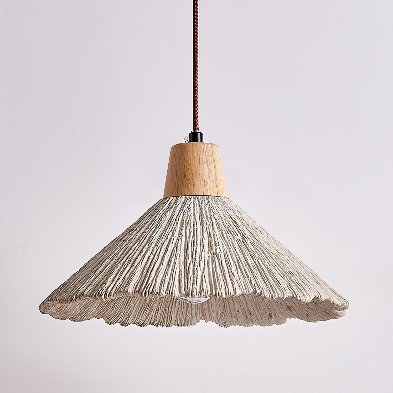 Concrete Pleated Pendant Lamp - Blowlighting