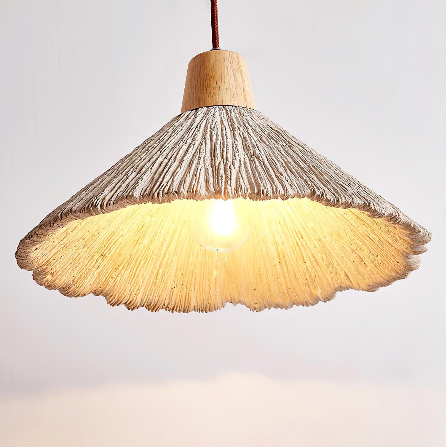 Concrete Pleated Pendant Lamp - Blowlighting