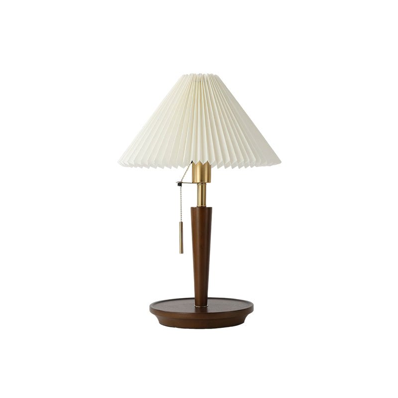 Cone Pleated Fabric Table Lamp - Blowlighting