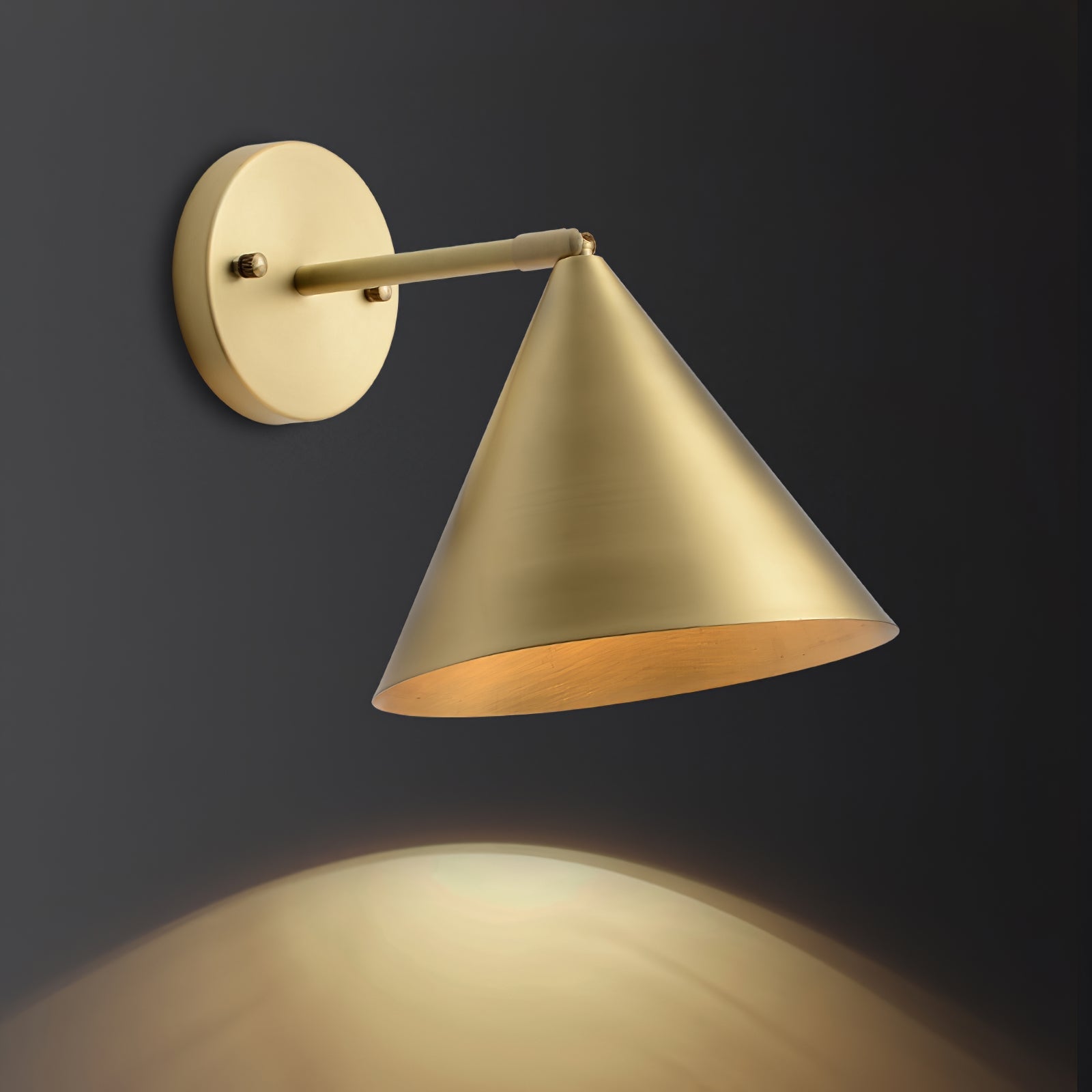 Conica Brass Wall Light - Blowlighting