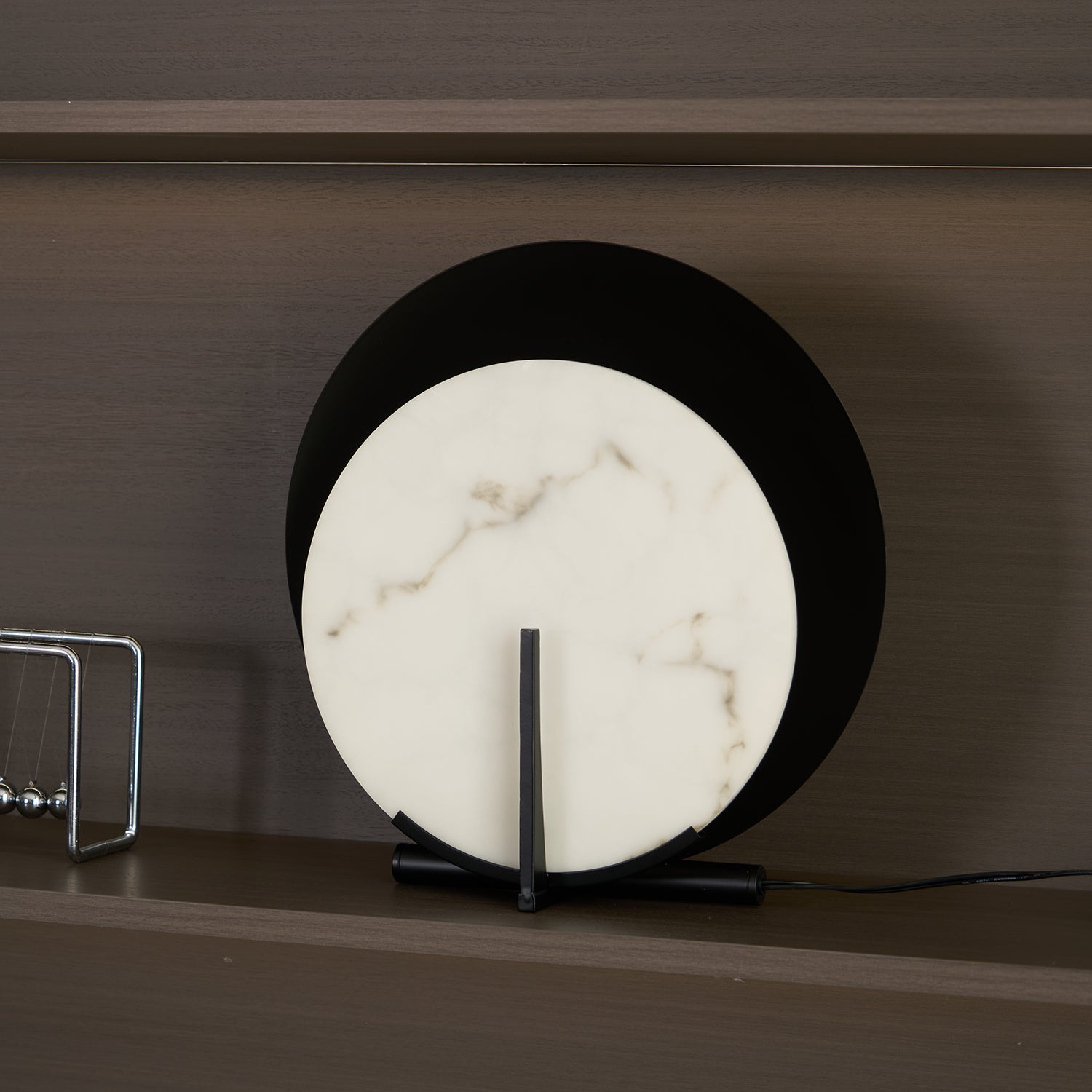Zorinisra Half Moon Alabaster Table Lamp - Blowlighting