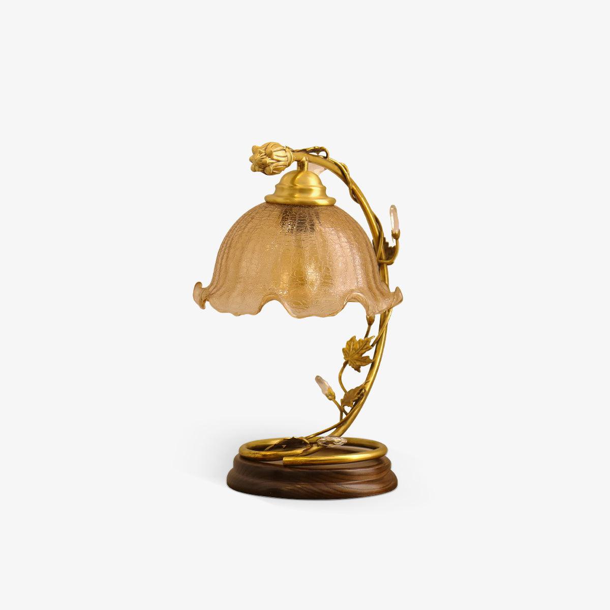 Cracked Glass Brass Table Lamp - Blowlighting
