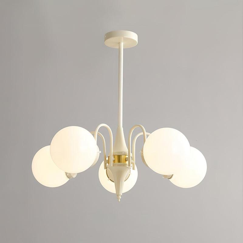 Lustra Chandelier Globe Cream Modern - Blowlighting