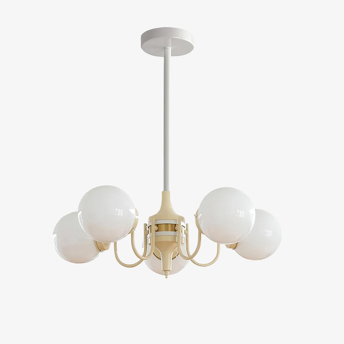 Lustra Chandelier Globe Cream Modern - Blowlighting