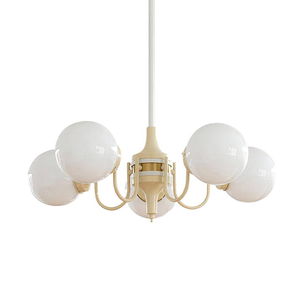Lustra Chandelier Globe Cream Modern - Blowlighting