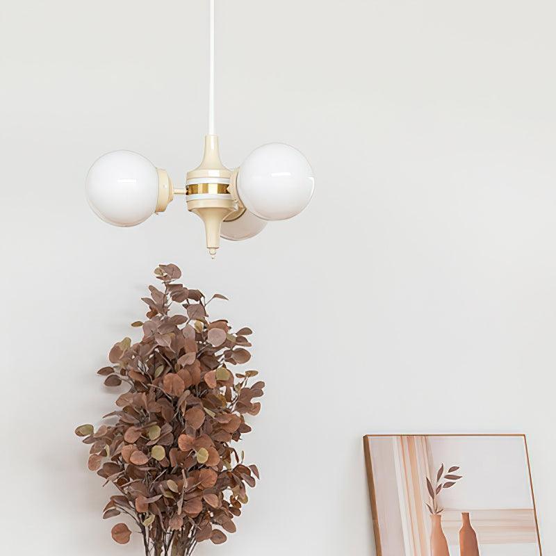 Lustra Chandelier Globe Cream Modern - Blowlighting
