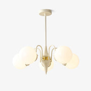 Lustra Chandelier Globe Cream Modern - Blowlighting