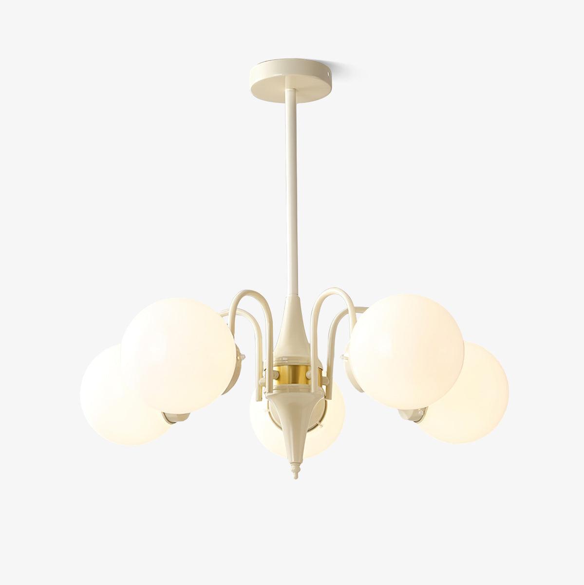 Lustra Chandelier Globe Cream Modern - Blowlighting
