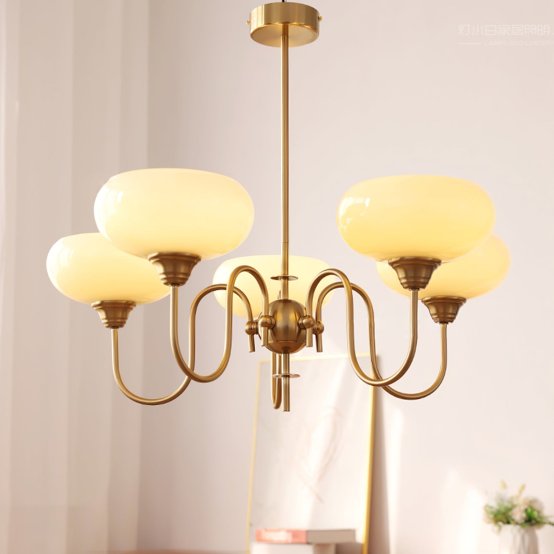 Creamy Persimmon Chandelier - Blowlighting