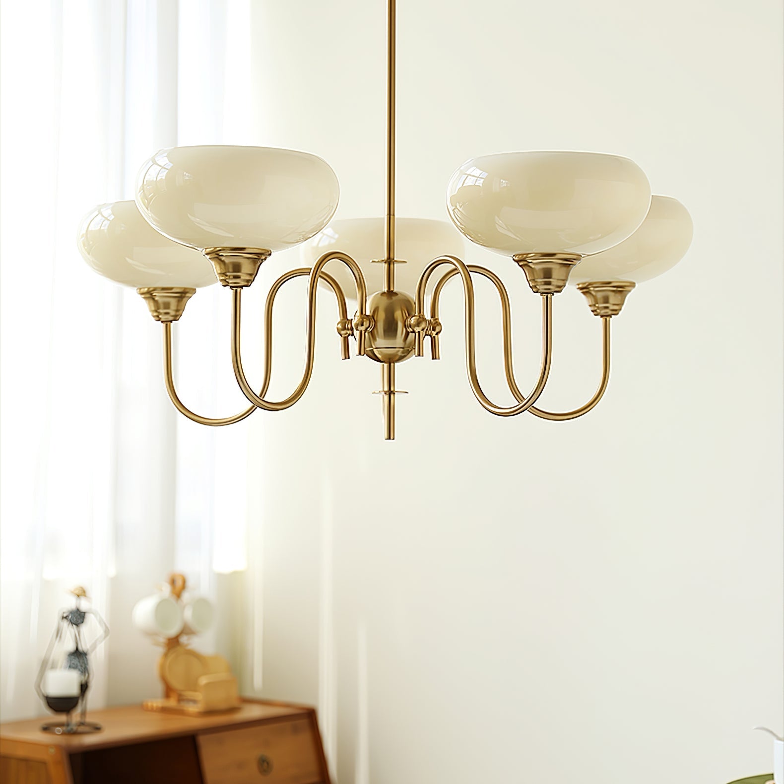 Creamy Persimmon Chandelier - Blowlighting