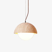 Avdoraris Dome-Shaped Travertine Pendant Light - Blowlighting