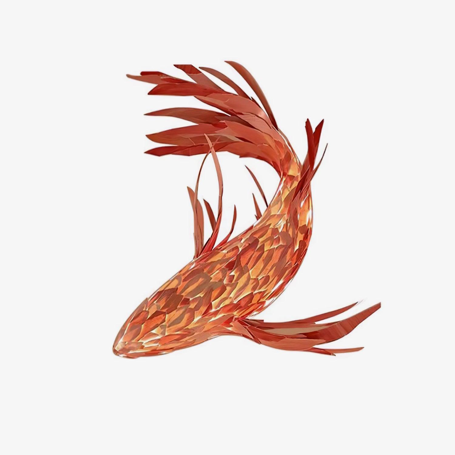 Vamararae Crimson Swirl Koi Pendant Light - Blowlighting