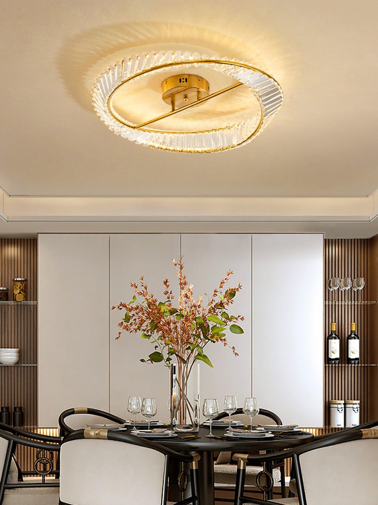 Crystal Rings Ceiling Lamp - Blowlighting