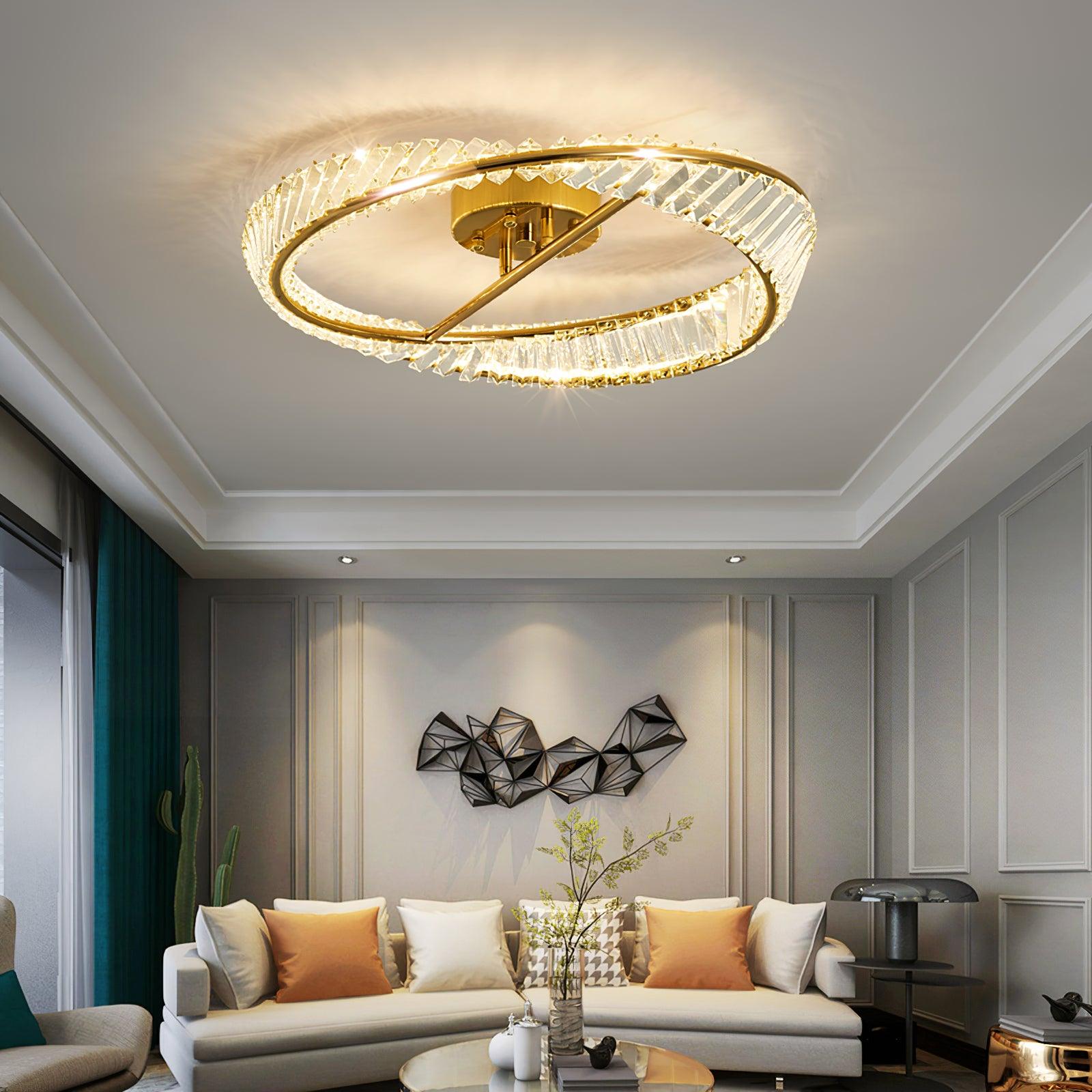 Crystal Rings Ceiling Lamp - Blowlighting