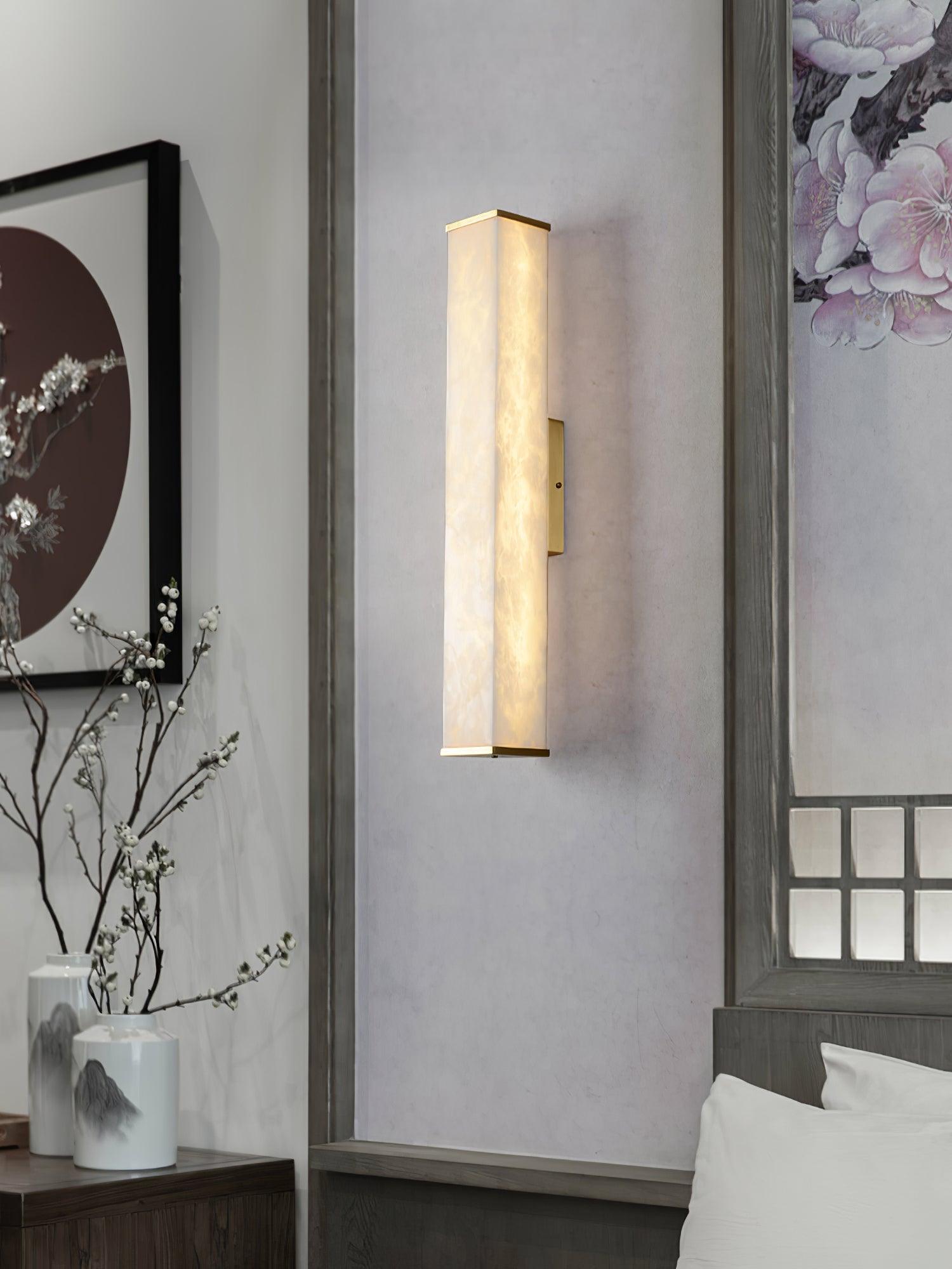 Vithaira Alabaster Linear Wall Lamp - Blowlighting
