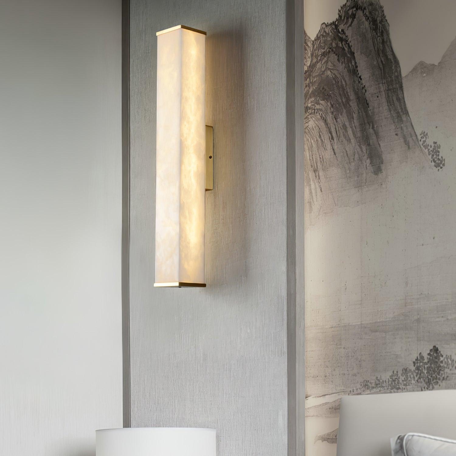 Vithaira Alabaster Linear Wall Lamp - Blowlighting