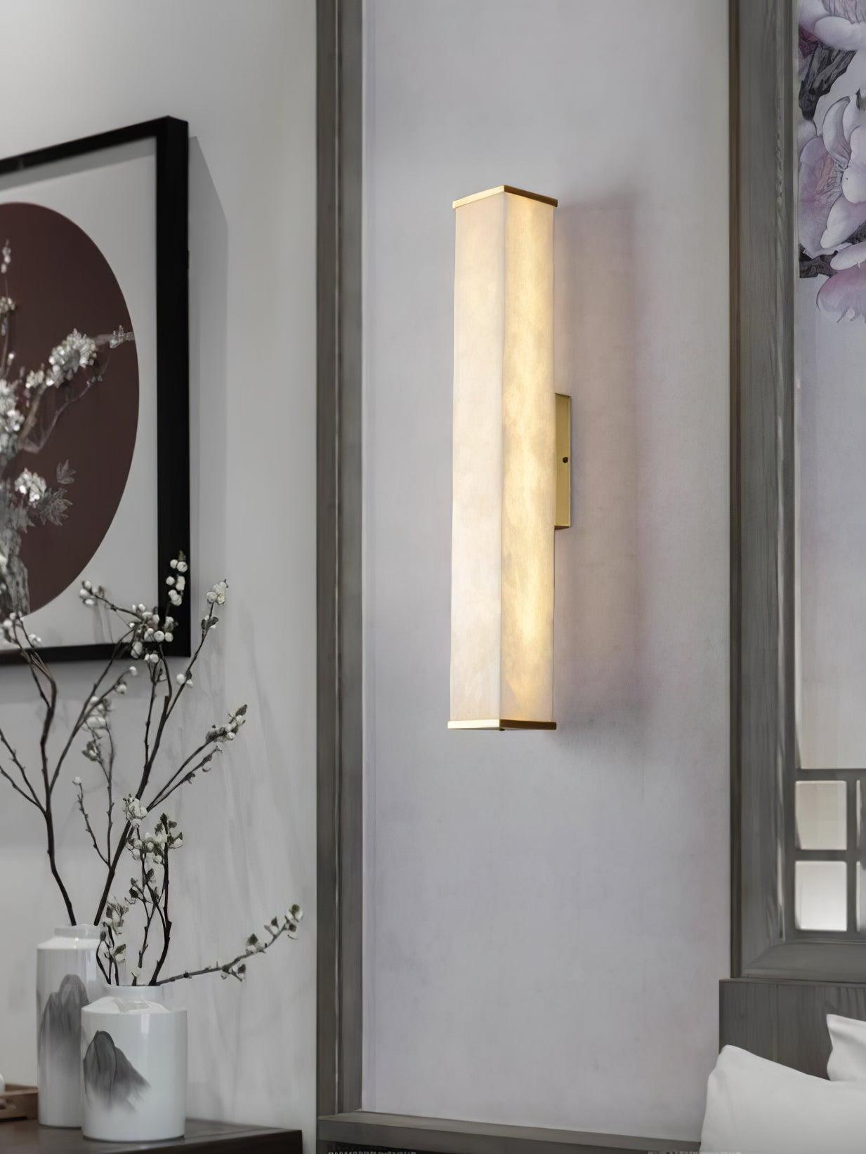 Vithaira Alabaster Linear Wall Lamp - Blowlighting