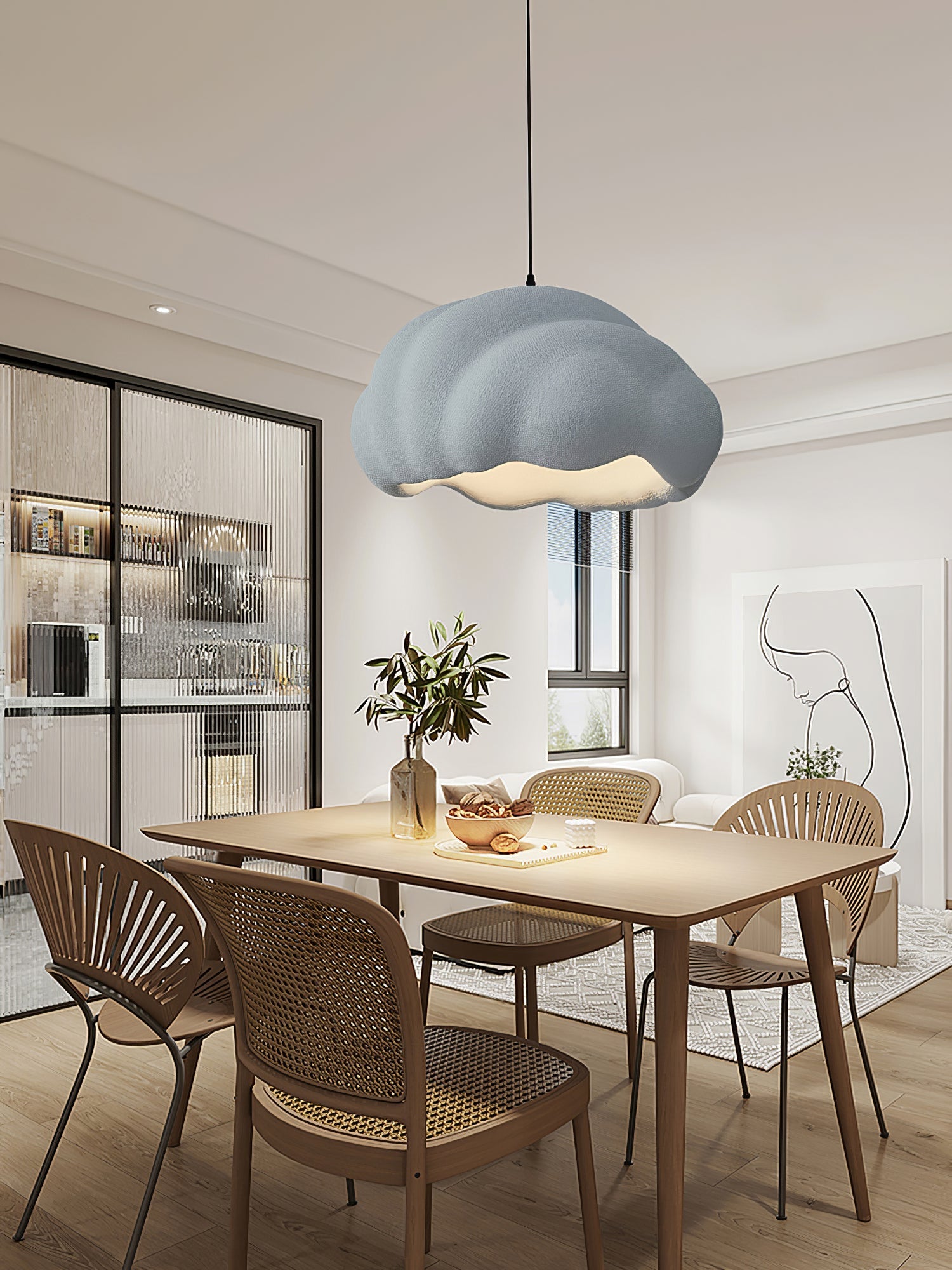 Itheira Modern Minimalist Plastic Metal Pendant Light - Blowlighting