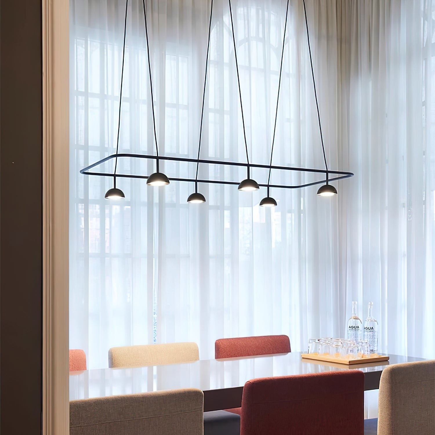 Aurora Chandelier LED Sleek - Blowlighting