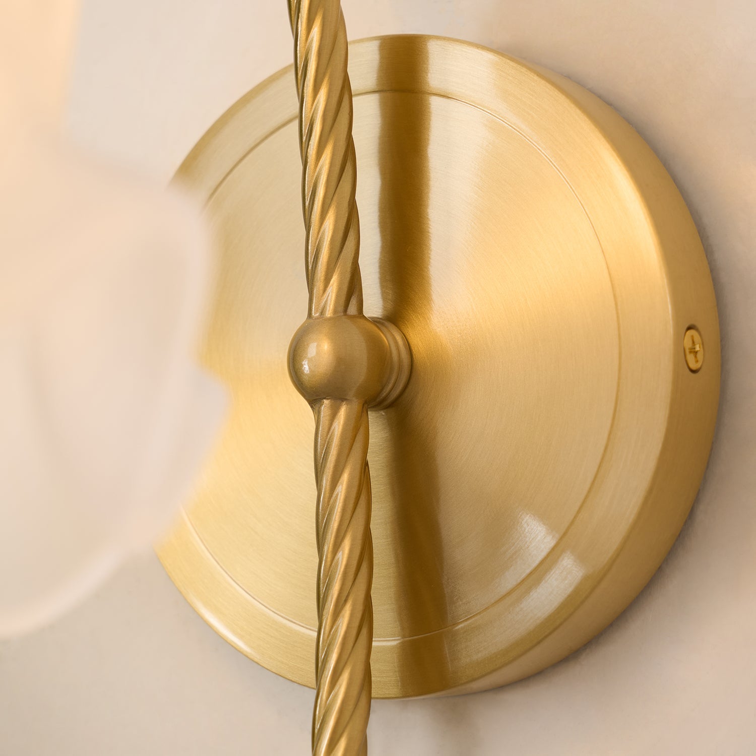 Curved Gooseneck Brass Glass Sconce - Blowlighting