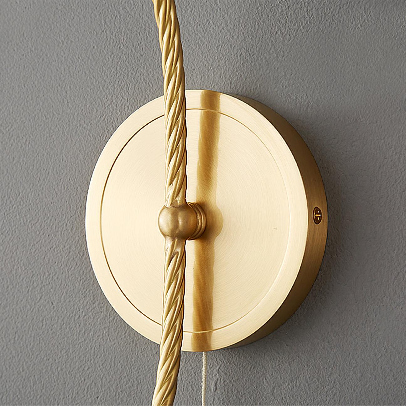 Curved Gooseneck Brass Glass Sconce - Blowlighting